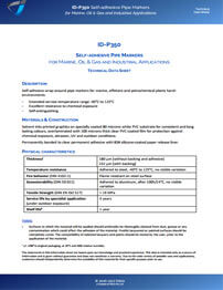 ID-P350 SELF-ADHESIVE VINYL PIPE MARKERS DATASHEET
